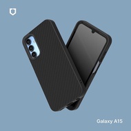 RHINOSHIELD 犀牛盾 Samsung Galaxy A15 (4G/5G共用) SolidSuit 碳纖維紋路防摔背蓋手機保護殼 - 黑色