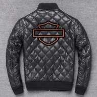jaket kulit hoodie jaket kulit domba import Harley davidson vest