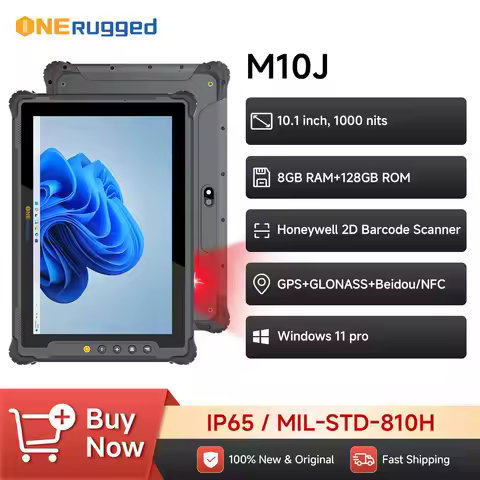 ONERugged Rugged Tablet M10J, 10 inch Windows Tablet Industrial with Barcode Scanner, 8GB+128GB, Ind