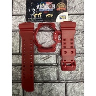 BNB CUSTOM GA400 GBA400 MERAH HITAM + BUCKLE JAPAN + 2 PCS SPRING BAR FOR ORIGINAL GSHOCK