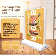 Tabletop LED Sign Holder A4 A5 Desktop Advertising Light Box Charged via USB Durable Light up Menu H