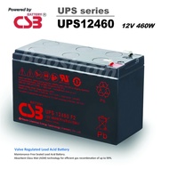 CSB UPS12460 12V 460W Maintenance Free Rechargeable AGM Sealed Lead Acid SLA VRLA Battery