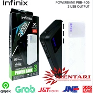 PB PowerBank Infinix 20000Mah 3Port Usb Power Bank Universal Bisa Kesemua Hp