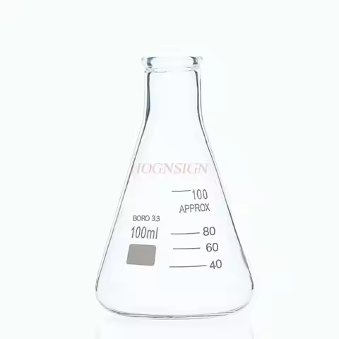 Erlenmeyer flask Glass flask Erlenmeyer flask 100ml Chemical laboratory equipment Erlenmeyer flask