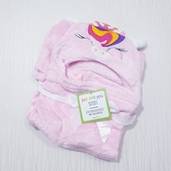 Selimut Bayi Topi Boneka Karakter Fleece / Selimut Bayi Topi Animal / Baju Baby gracia