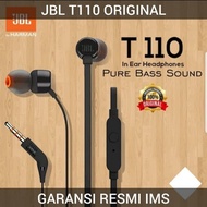Headset JBL T110 Original Superbass Tahan Lama ! Earphone JBL T110