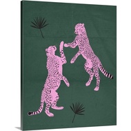 The Novogratz Dancing Cheetahs I Canvas Wall Art Print, 16"x20"x1.25"