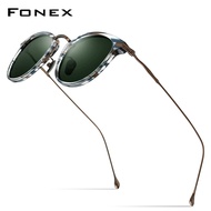 FONEX แว่นกันแดดโพลาไรซ์สำหรับผู้ชาย2022แว่นกันแดดทรงสี่เหลี่ยมสไตล์วินเทจเรโทรใหม่แว่นกันแดดสไตล์เกาหลี F85648