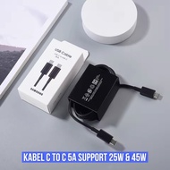Samsung Type C to C 3A Data Cable 5A Support 45W Fast Charging Original 100%