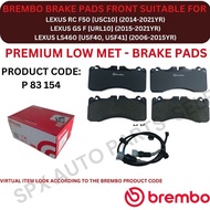 BREMBO GENUINE DISC BRAKE PAD FRONT FOR LEXUS RC F50 [USC10] '14-21YR / GS F [URL10] '15-21YR / LS46