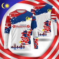 Long sleeved T-shirt, 69th birthday, 2026 Malaysian Independence Flag shirt