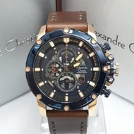 Jam Tangan Pria Alexandre Christie AC 6416 Blue Rosegold Original