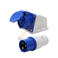 Industrial Socket Factory Socket Surface Mounting 3-Prong 16A