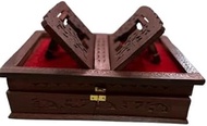 Wooden Decor Holy Book Stand Box for Reading Quran, Geeta, Guru Granth Sahib, Bibil, Book Box
