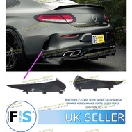 Mercedes Benz W205 Coupe Rear Bumper Canard Air Vent Splitter Black AMG W205