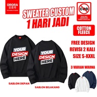 ORORA Custom Sweater 1st Anniversary | Custom Sweater | Custom Design Sweater Screen Printing | REQU