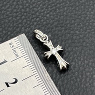 Retro Water Drop Circle Cross Pendant Necklace Flower Iris Hanging Tag Pendant Classic Necklace