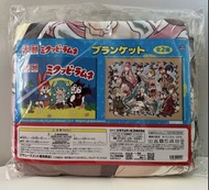 日版 Hatsune Miku x  Kuppy Ramune Kakudai Blanket 太空糖 x 初音未來 兔子與松鼠 毛毯 毛絨被 單人被