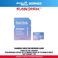 SANDISK Creator MicroSD Card - 512GB/1TB