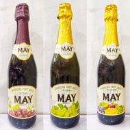 MERAH HIJAU [BPOM] MAY GOLD SPARKLING FRUIT JUICE 750 ML/RED GRAPE SANG JIT/WHITE GRAPE SANGJIT/FRUI