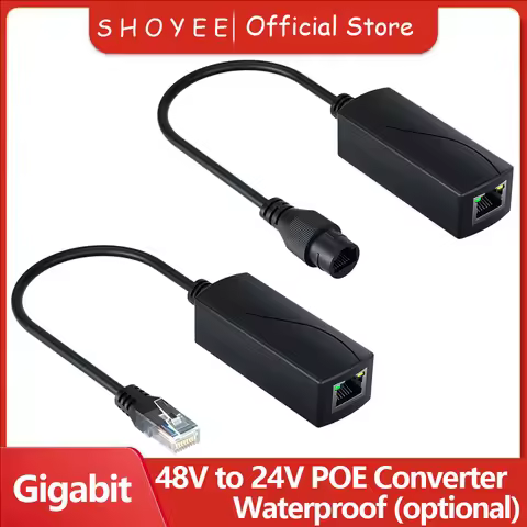 Gigabit PoE 48V to 24V PoE Converter, RJ45 Port Output 24V/1A, IEEE802.3af/at for Passive 24V Device