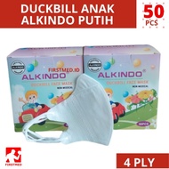 Masker Duckbill Anak Putih Polos Alkindo Masker Duckbill Anak Alkindo