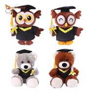 gamchiano Graduation Plush Toy,Plush Owl Toy with Graduation Cap Band,Bear Doll Toy for Gift