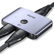 llano HDMI 2.1 スイッチ Ultra HD 8K 双方向HDMI切替器 スプリッター 4K@120Hz 8K@60Hz アルミニウム HDMI切替器 PS4/PS5 Xbox Roku Apple TV Fire Stick Sony