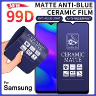 Terlaris Pelindung Layar Samsung Galaxy A03 A12 A13 A52 A11 A10s A24 Anti Gores Ceramic Matte Blue