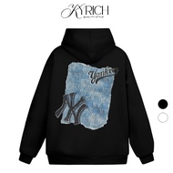 Kyrich Premium Hoodie Mlb New York Ny Yankees Denim Patch