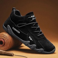 Suede Men Casual Shoes Leather Man shoes Comfortable Mens work shoes Non-slip Man Walking Running Sn