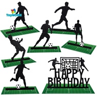 GPHA> 13 Pcs Soccer Party Table Decorations Soccer Table Centerpieces Paper Soccer Player Silhouette