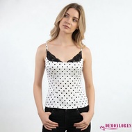 Demonlores-Women Summer Dots Print Tank Tops Sleeveless Spaghetti Strap Scoop Neck Camisole