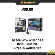 ASUS B860M-AYW GAMING WIFI DDR5 / D5 LGA1851 GAMING MOTHERBOARD COMBO ULTRA 225F/245KF/265K
