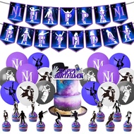 Michael Jackson Happy Birthday Party Decoration Banner Balloon Cupcake Topper