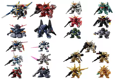 Candy Box Egg FW Freedom Gundam Prototype Zaku Early Type Plus Gundam Barbatos Strike Gundam UNICORN