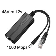 POE Splitter 12V speed 1000Mbps 2A current suitable for power supply and network for wifi transmitte