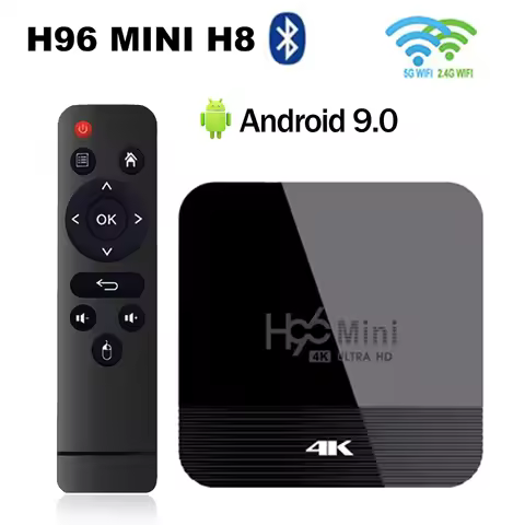 H96 Mini H8 Smart TV Box Android 9.0 RK3228A 4K HD 2GB 16GB Set Top Box 2.4G&5G Dual Wifi BT4.0 Smar