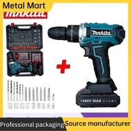 Cordless Drill Boleh Tebuk Dinding Batu Screwdriver Drill Impact Hammer Drill Bor Screwdriver bateri