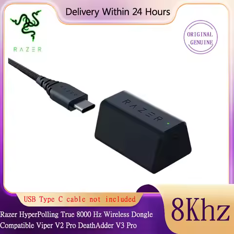 Original Razer HyperPolling True 8KHz Wireless Dongle Compatible Cobra Pro Viper V2 Pro DeathAdder V