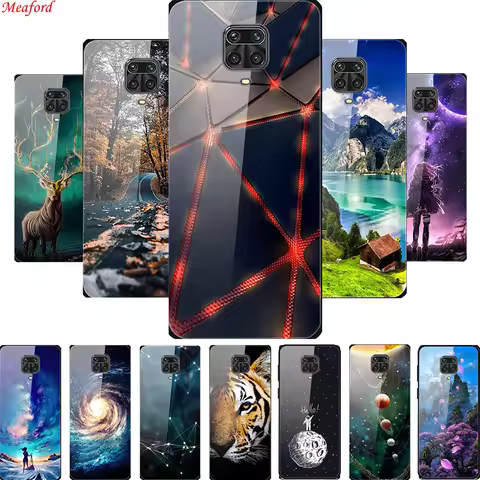 Tempered Glass Case For Xiaomi Redmi Note 9 Pro Case Max Glass Back Cover For Xiaomi Redmi Note 9 Ca
