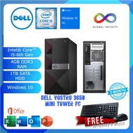 (Refurbished) PC Dell Vostro 3650 Mini Tower | i5-6th Gen | 4GB Ram | 1TB HDD | Windows 10 | 3 Month