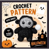 Halloween Crochet Ghost Pattern | Spooky Amigurumi Doll Tutorial (PDF Download)
