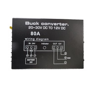 20A 30A 45A 60A 80A Car Power Supply Buck Transformer Converter Truck Bus DVD Audio Modification Eff