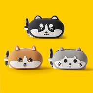 Bao Case Cho Airpods 1/ Airpods 2 Hình Chó Husky Chó Cori Mèo Xám