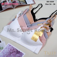 TALLY KNITTED BRA 0309 | CUP a | No Wire | THIN FOAM | SIZE 34-38 l 3/4 CUP l 3 HOOKS l KNIT MATERIA