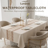 LUNAVA  Alas Meja Table Cloth Water Proof 4/6/8 Seater Lapik Meja Tahan Minyak Rumah Table Cloth 桌布