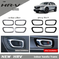 Vemart honda hrv 2022 new facelift carbon fiber indoor handle frame cover accessories hrv baru acces