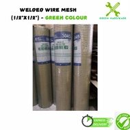 1/2” x1/2”x3’ x 45’ Green PVC Coated Galvanized BRC Welded Wire Mesh