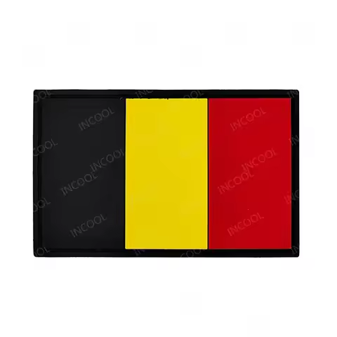 Embroidered Flag Patches Belgium Infrared IR Reflective Belgian BEL Armband Shoulder Patches